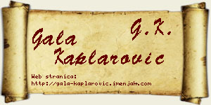 Gala Kaplarović vizit kartica